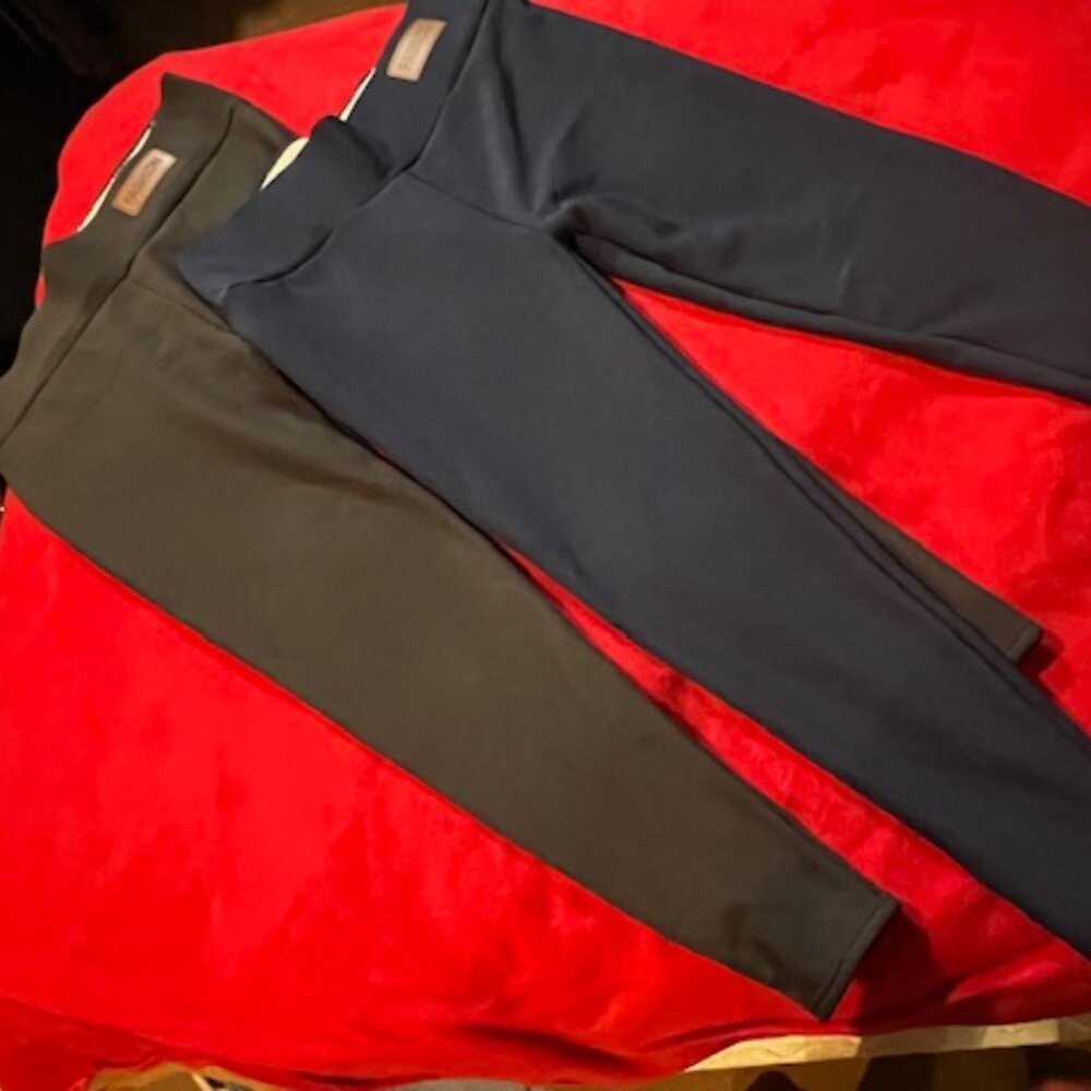 Women’s Sherpa-Lined Leggings Bundle Size 2XL/XL Dark Gray & Navy Blue